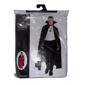 NWT Long Collared Black Cape Halloween Costume Accessory